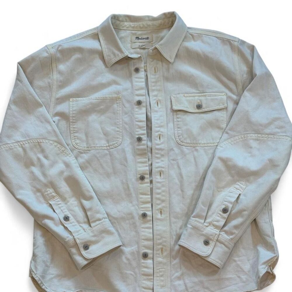 Madewell Women's White and Cream Shirt